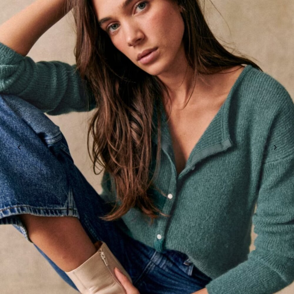 NWOT Sezane Gaspard Cardigan in Sage XS